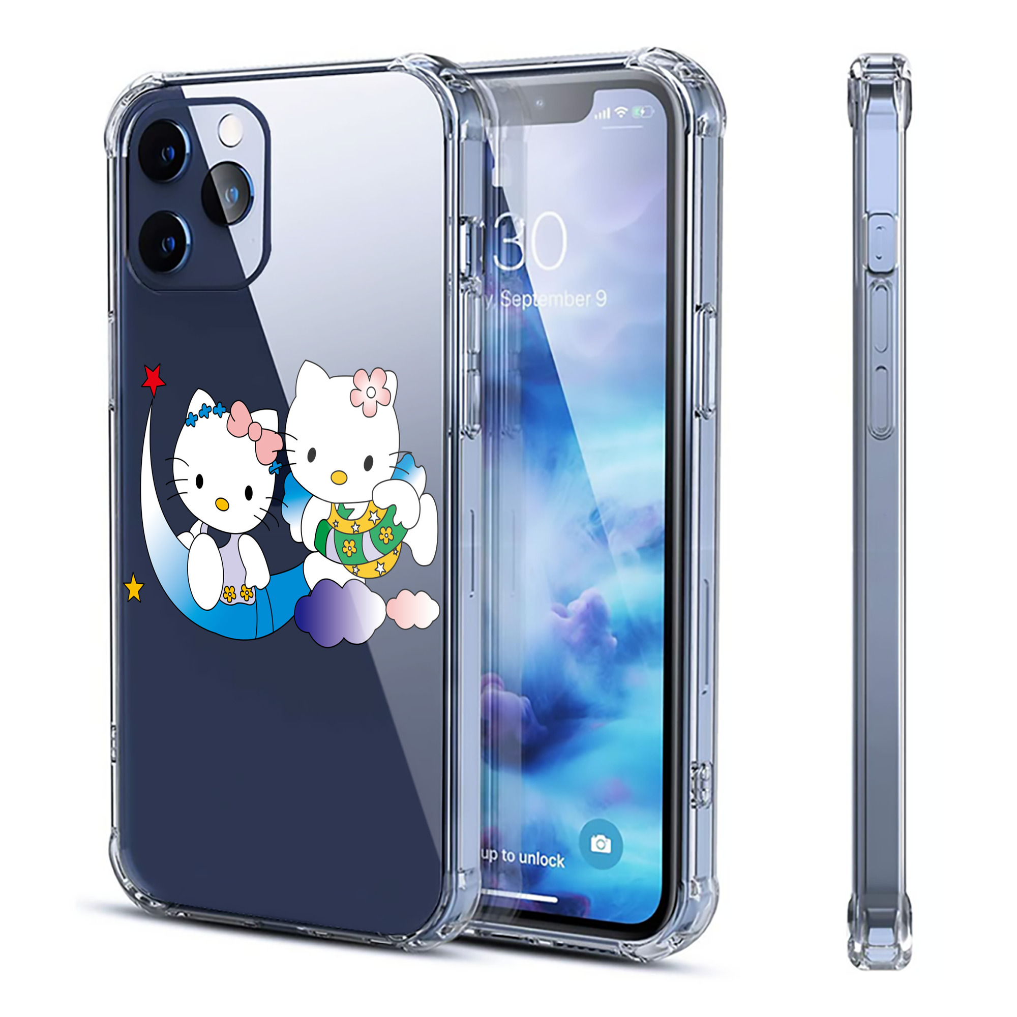 （画像用） Hello Kitty ハローキティ 【iPhone 12シリーズ対応】透明スマホケース（クリアソフトケース）